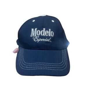 Modelo Especial Adjustable Hat Navy Blue Embroidered Logo Strapback Cap